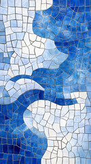 Abstract blue and white mosaic pattern hd phone wallpaper