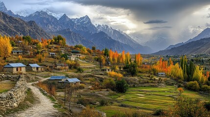 Poster - landscape in the mountains