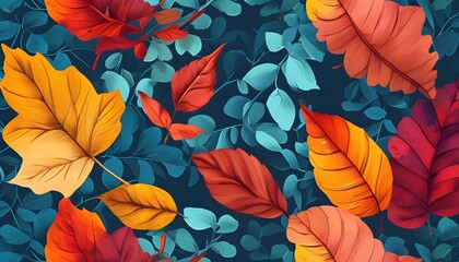 Wall Mural - vibrant fall foliage designs for captivating backgrounds and stunning wallpapers