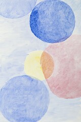 Poster - Abstract watercolor artwork featuring delicate circular designs and soft flowing colors.