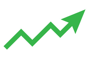 Wall Mural - growth trend chart icon vecto set. profit graph illustration sign collection. up arrow symbol or log