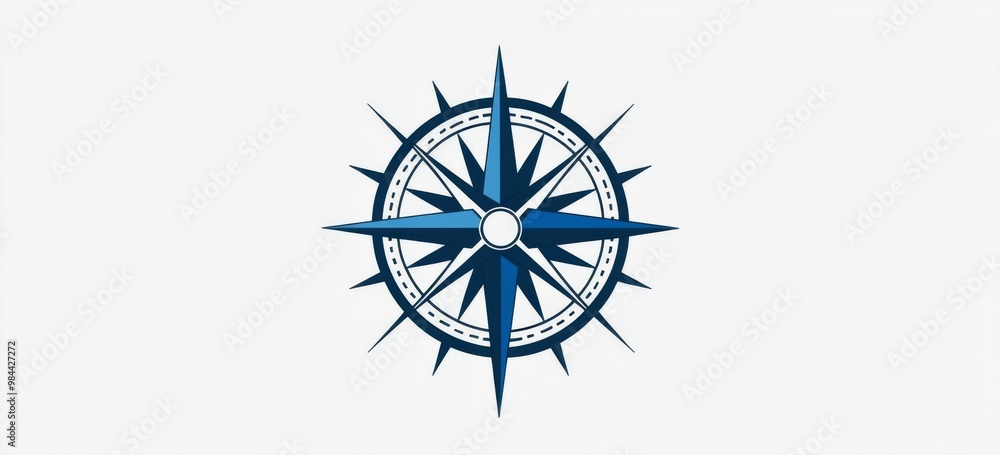 logo featuring an ocean blue compass without text Stock Illustration ...
