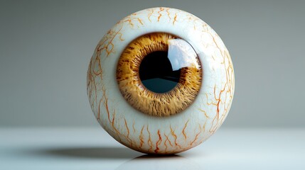 A close up of an eye with a black pupil and a white iris