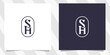 © euforia - letter sh hs logo design vector
