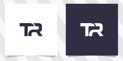 Sticker - letter tr rt logo design vector