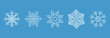 © Tally 18 - Snowflakes vector icon . White  simple snowflakes with a stars . Christmas decoration .