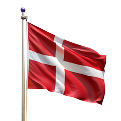 Flag of Denmark isolated on transparent background