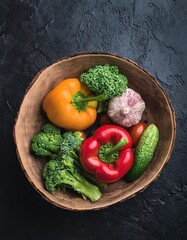 Wall Mural - vegetables in a bowl 