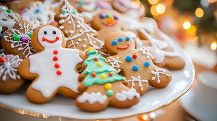 Canvas Print - Christmas dessert: cookies decorated with a Christmas theme