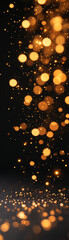 Wall Mural - a black background with a lot of bright yellow dots. the dots are scattered all over the background,