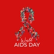 © BB Creative - World Aids Day, Aids day creative ads. Design for banner, poster, and 3D Illustration. Social media world post aids day. World AIDS Day, Illustration Of World Aids Day
