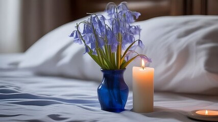 Wall Mural - bluebell on the bed