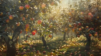 Sticker - Golden Hour in the Apple Orchard