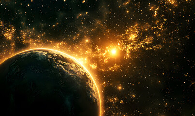 Wall Mural - graphics of space, planets, and astronauts on a white background.