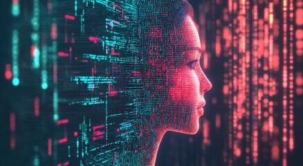 Conceptual design for stock with digital human profiles and data interfaces