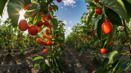 Sticker - Cherry Orchard in Summer