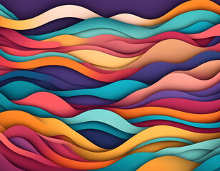 Wall Mural - Modern Abstract Colorful Waves Background