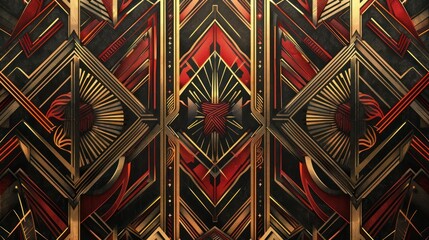 Wall Mural - Art Deco Abstract Geometric Pattern