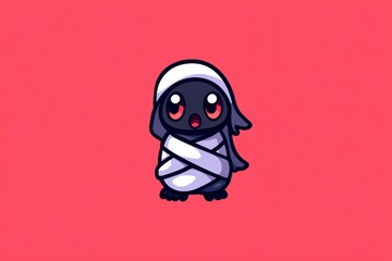 Poster - Cute Mummy Penguin Cartoon Character