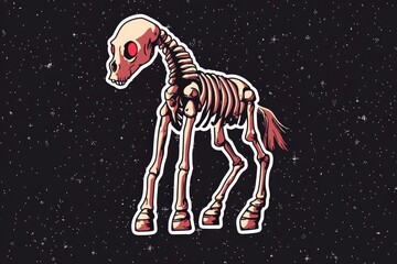 Sticker - Horse Skeleton in Space