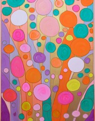 Wall Mural - background with circles bright colors