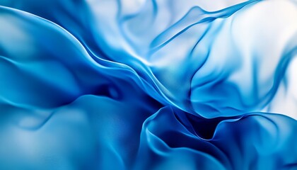 Wall Mural - Blue Silk Fabric Texture - Abstract Background