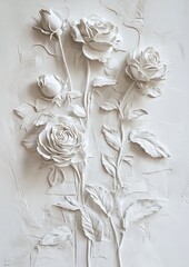 Wall Mural - The body of the card is adorned with watercolor flowers and leaves on a white background. The clip art can be used for weddings, birthdays, and other occasions.