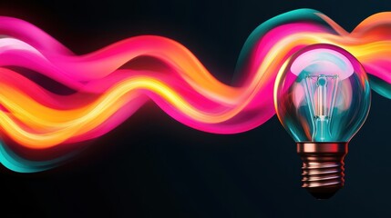 Wall Mural - abstract paths and symbols representing the flow of ideas into a concrete business action plan, glow