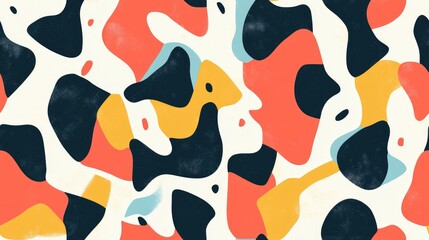 Sticker - Abstract seamless pattern of shapes in a background design