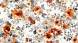 © NeuralNiche - Seamless rotary digital textile print design featuring an allover floral pattern for bed sheets and pillows