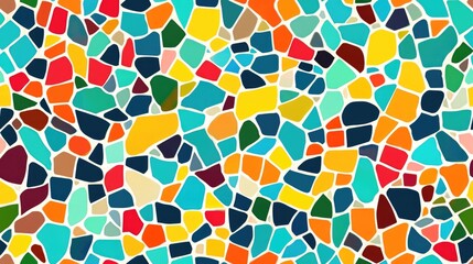 Sticker - Vibrant seamless mosaic pattern for design and background