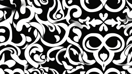 Sticker - Abstract seamless black and white pattern for wallpapers and backgrounds