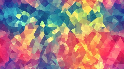 Wall Mural - Multicolored geometric kaleidoscope seamless pattern Abstract background featuring a vibrant kaleidoscope texture Distinctive kaleidoscope design Illustration for various design applications