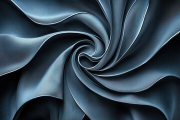 Wall Mural - Swirling abstract black and white fabric pattern