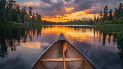 Stunning Boundary Waters Canoe Area Wilderness captured with Nikon D850, showcasing vibrant natural light. National Geographic style photography. High-resolution landscape image.
