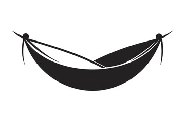 Hammock silhouette vector 