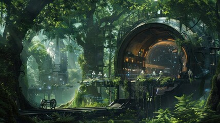 Futuristic Jungle Station