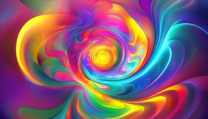 Wall Mural - Dynamic and Vibrant Abstract Swirling Colorful Pattern for Creative Backgrounds and Design Elements