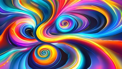 Wall Mural - Dynamic and Vibrant Abstract Swirling Colorful Pattern for Creative Backgrounds and Design Elements