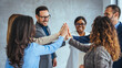 © Dragana Gordic - Diverse Business Team Celebrating with High Five