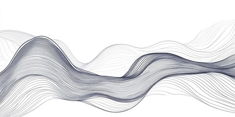 Wall Mural - Line art illustration featuring hand drawn lines on a white backdrop