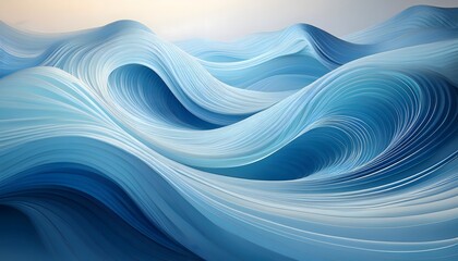 Wall Mural - Gentle waves forming smooth, continuous flowing curves