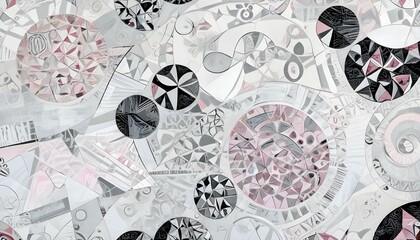  A surreal abstract composition with overlapping