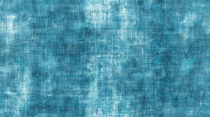 Mottled geometric linen texture in Aegean teal ideal for nautical backgrounds Seamless pattern of worn turquoise blue dyed textile for summer coastal home decor