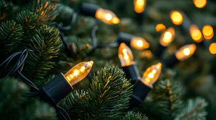 Sticker - Christmas decorations: twinkling lights