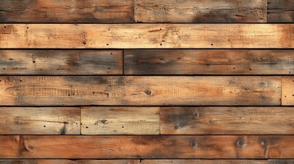 Sticker - Grunge wood pattern texture featuring wooden planks