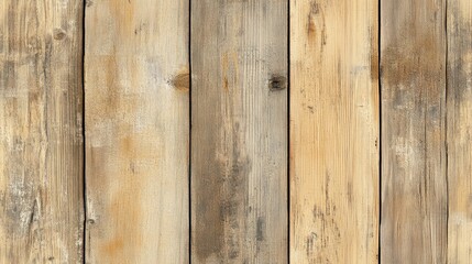 Sticker - Seamless background of light brown scratched wood boards