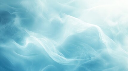 Abstract blue smoke background with soft curves and ethereal flow, creating a sense of tranquility and serenity, suitable for various designs.