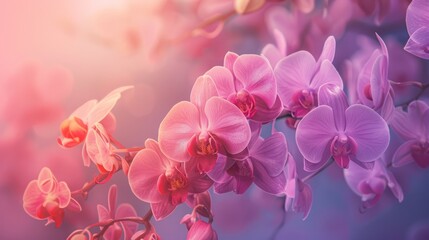 Sticker - Pink Orchids in Soft Light