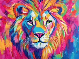 Wall Mural - lion head